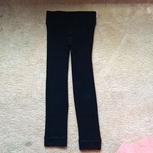 Fleece lined black tights
